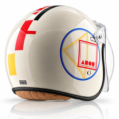 Retro Jet Geometric Open Face Helmet