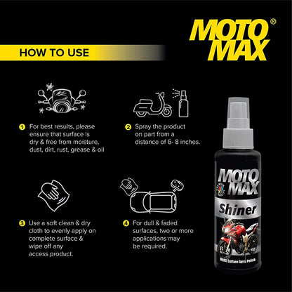 Pidilite Motomax Shiner Multi surface Spray Polish 100 ml
