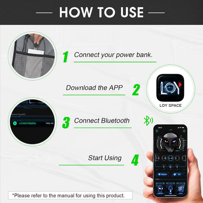 Carbon Fiber Motorcycle LED Knight Backpack