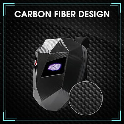 Carbon Fiber Motorcycle LED Knight Backpack