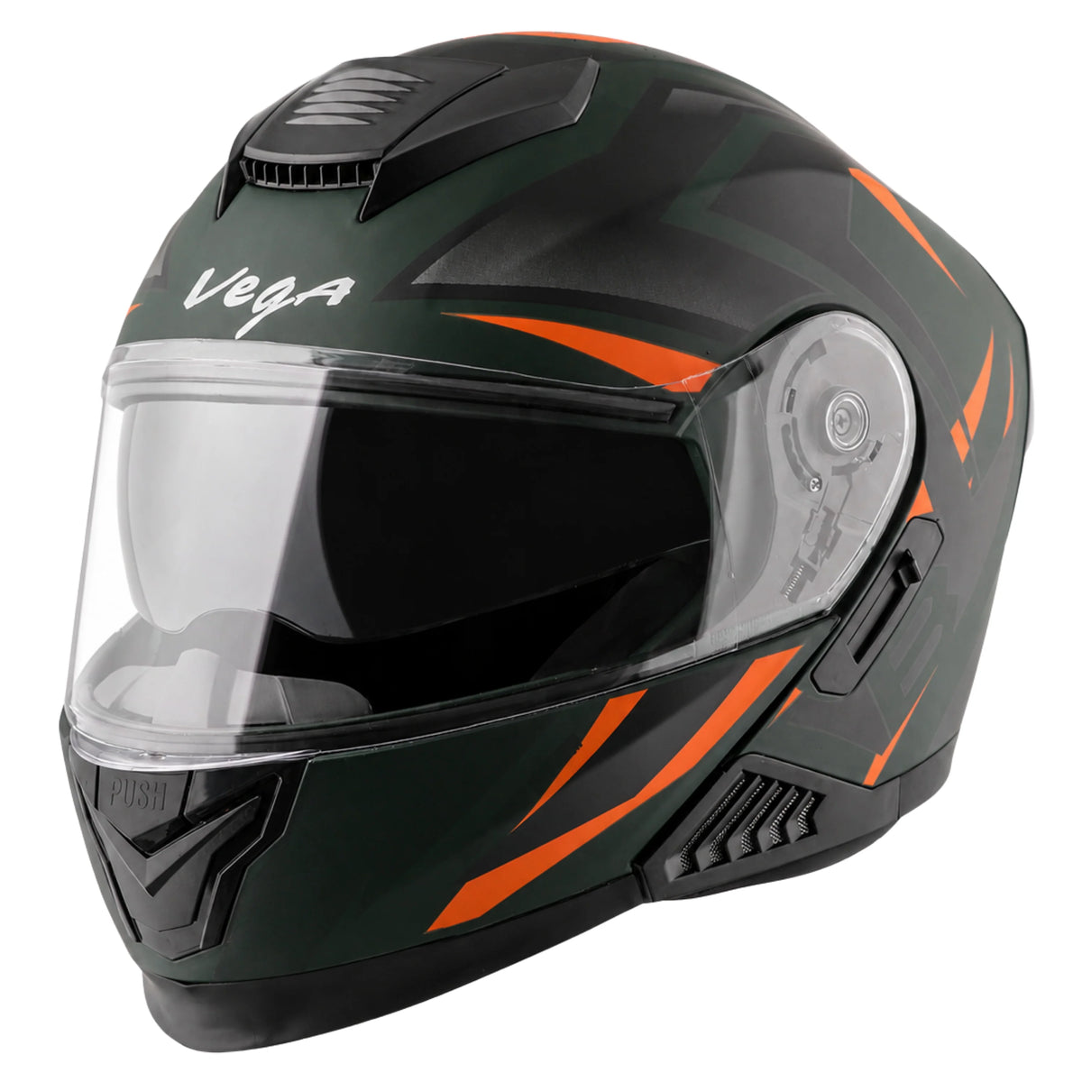 Vega Boolean Optimus Flip-up Helmet with spoiler