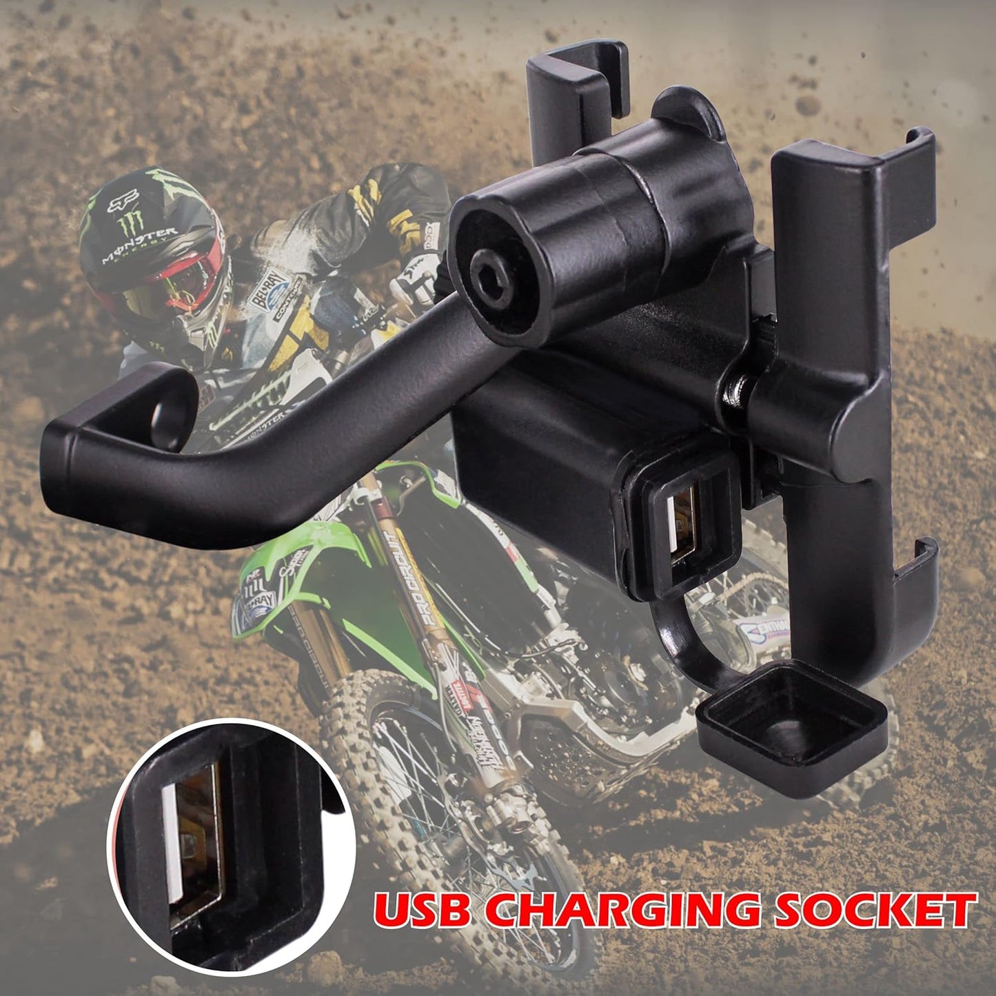 CNC CHARGING BIKE PHONE HOLDER 360 ROTATION