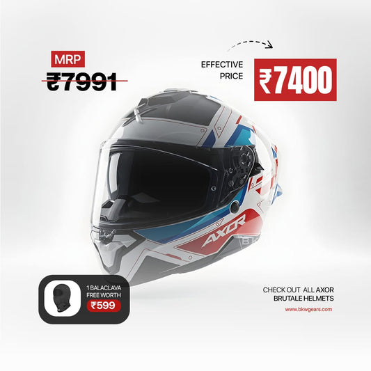 Brutale Ryden Dual Spoiler Helmet+ Complimentary Balaclava worth 599
