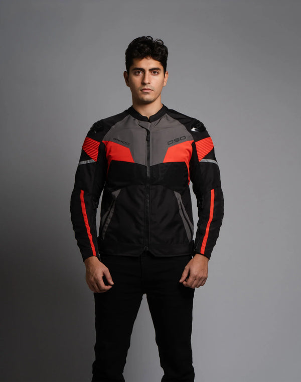 Black Grey red