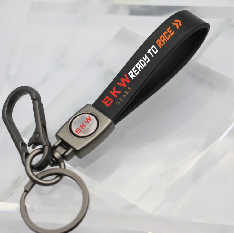 BKW GEARS READY TO RACE LEATHER KEY CHAIN
