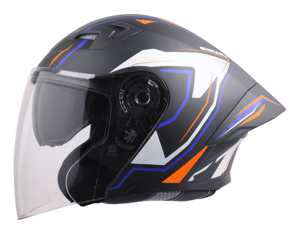 BLACK WITH BLUE ORANGE