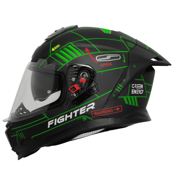 BLACK WITH GREEN