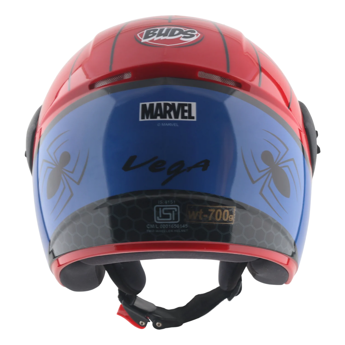 Junior Buds OF Spider Man Helmet (Kid's Helmet)