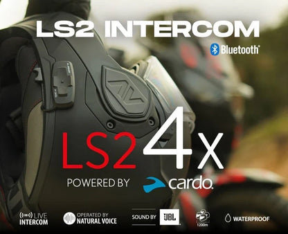LS2 INTERCOM 4X UCS MOTORCYCLE BLUETOOTH COMMUNICATION SYSTEM