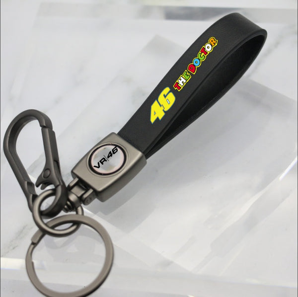 VR/46 THE DOCTOR LEATHER KEY CHAIN