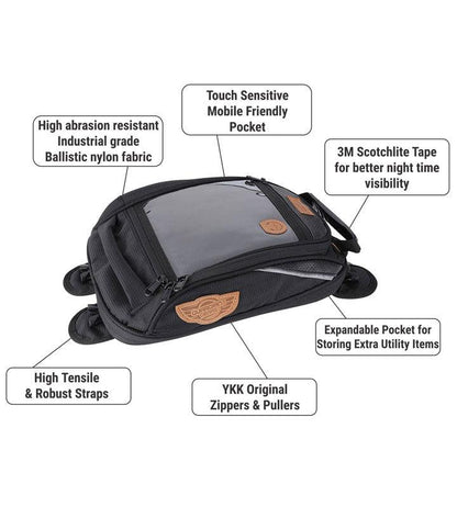 Shark Mini Universal (Non-Magnetic) 18L Tank Bag with Rain Cover