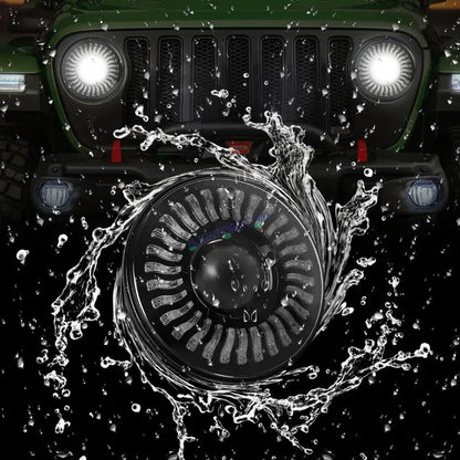 HJG 7 Inch White LED Headlight Chakra