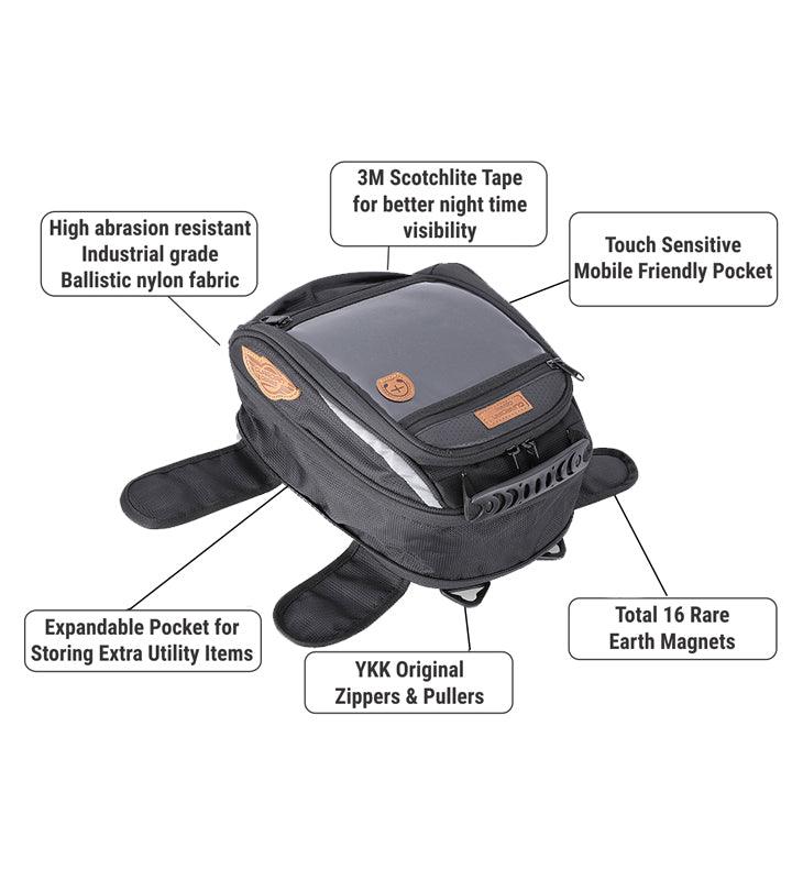 Jaws Mini Magnetic 18L Tank Bag with Rain Cover