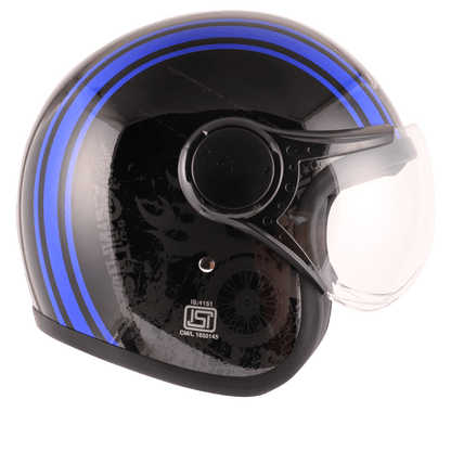 Jet Old School WVisor Helmet