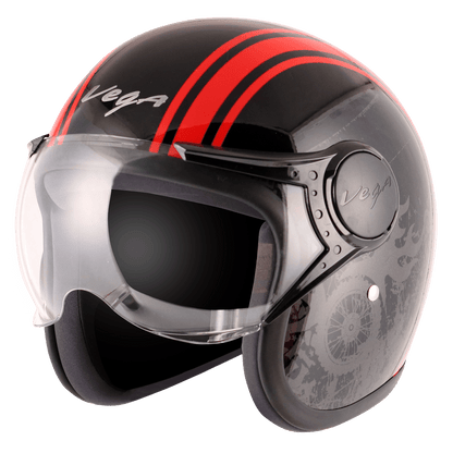 Jet Old School WVisor Helmet
