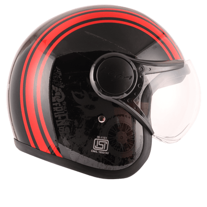 Jet Old School WVisor Helmet