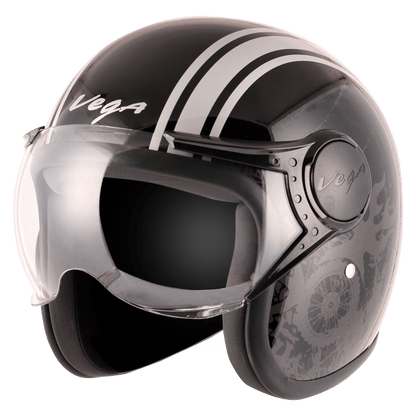 Jet Old School WVisor Helmet
