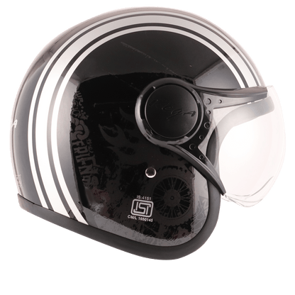 Jet Old School WVisor Helmet