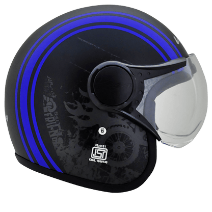 Jet Old School WVisor Helmet