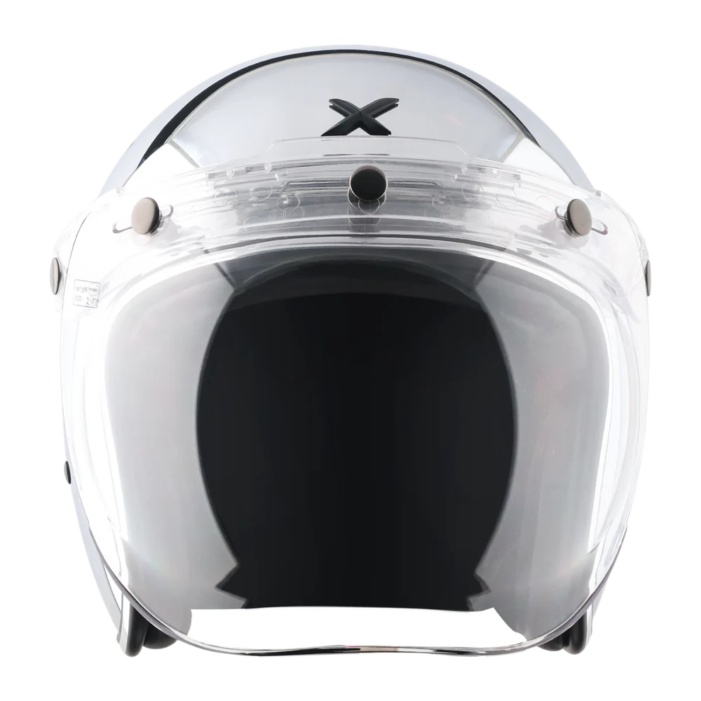 Retro Jet Chrome Helmet