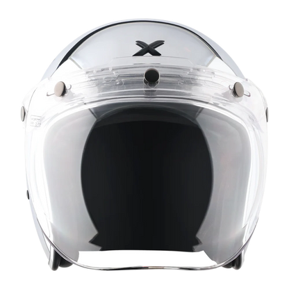 Retro Jet Chrome Helmet