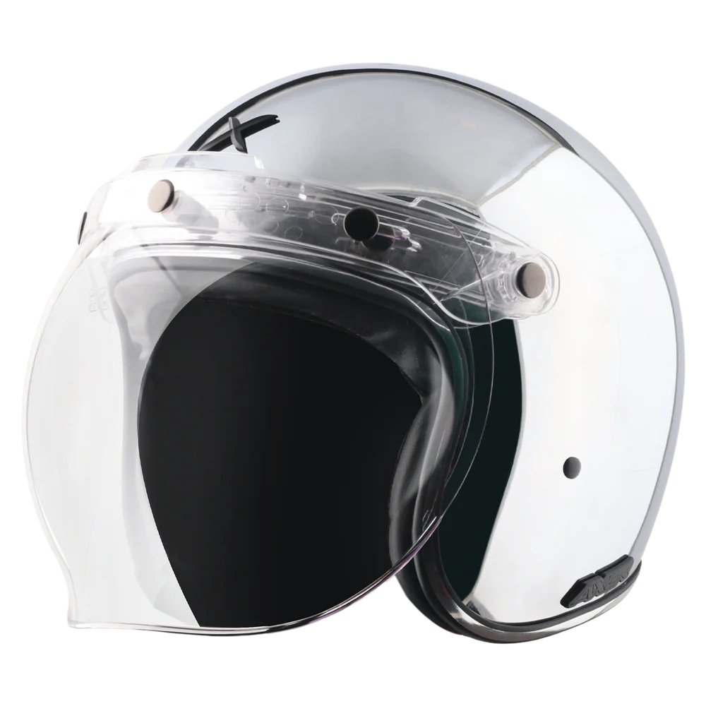 Retro Jet Chrome Helmet