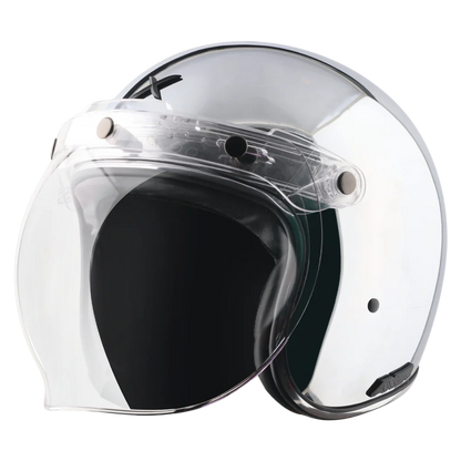 Retro Jet Chrome Helmet
