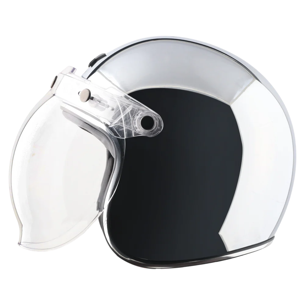 Retro Jet Chrome Helmet