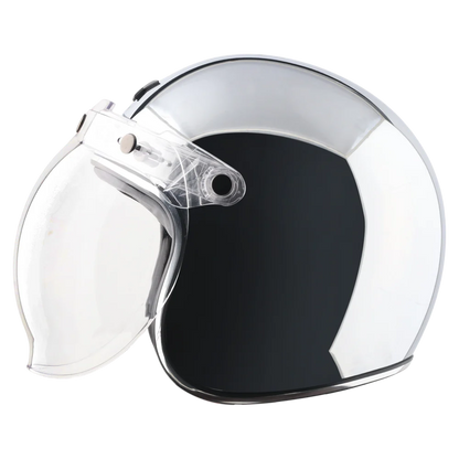 Retro Jet Chrome Helmet