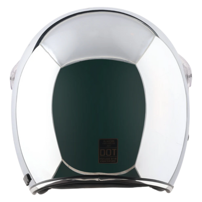 Retro Jet Chrome Helmet