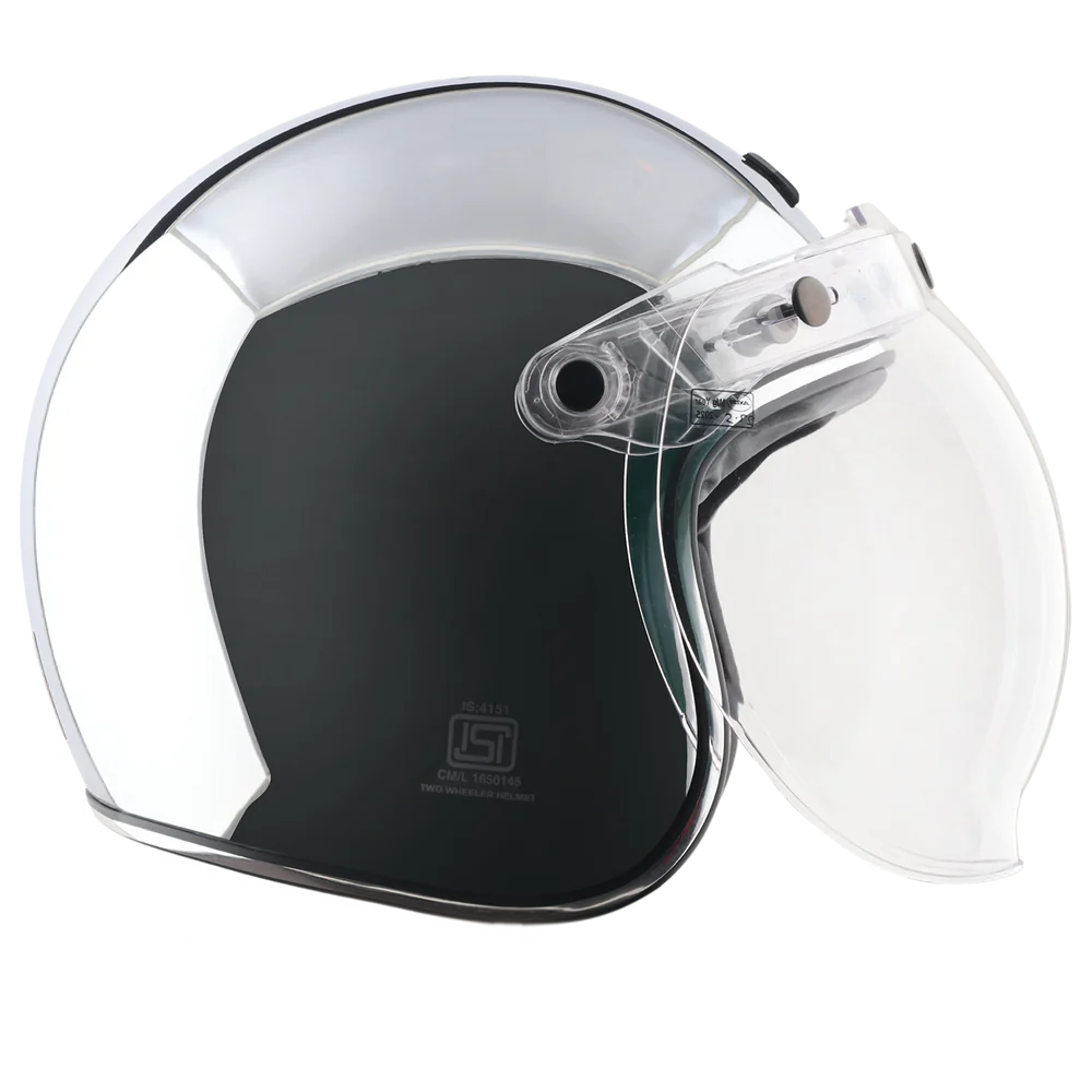 Retro Jet Chrome Helmet