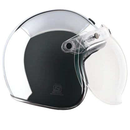 Retro Jet Chrome Helmet