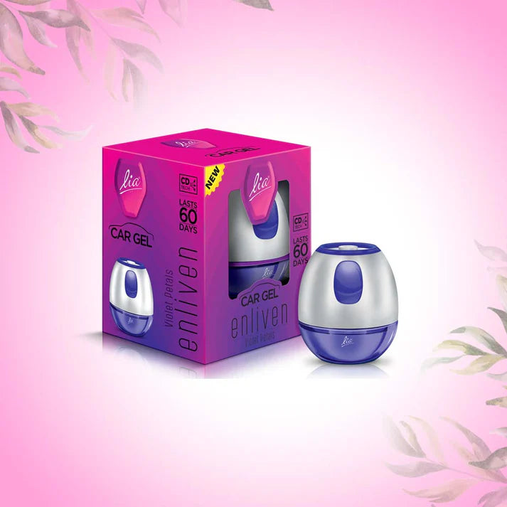 Lia Car Dashboard Gel - Violet Petals (Enliven) - CAR PERFUME