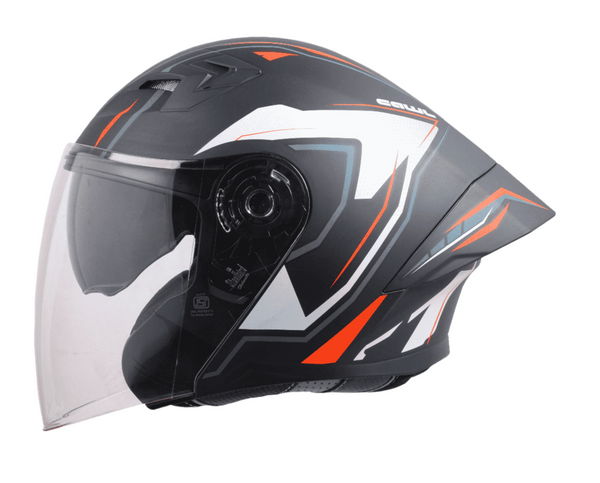 MAT BLACK WITH GREY ORANGE