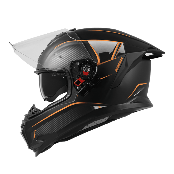 MAT BLACK WITH ORANGE