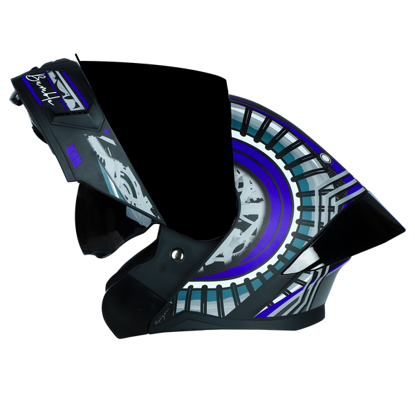 MAT BLACK WITH BLUE