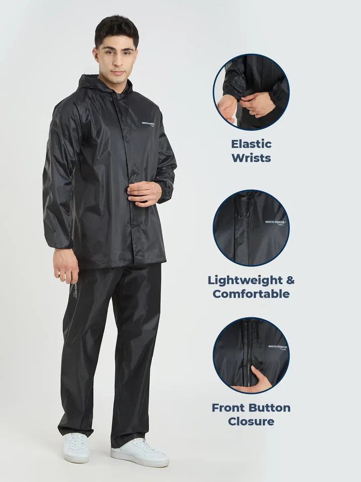 ZEEL Raincoat WF1021 Waterproof Hooded Rain Suit with Pant for Men & Women
