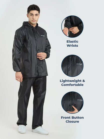 ZEEL Raincoat WF1021 Waterproof Hooded Rain Suit with Pant for Men & Women