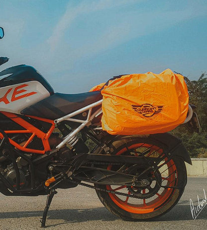 Mustang 50L Saddle Bag with Rain Cover (Black Colour)