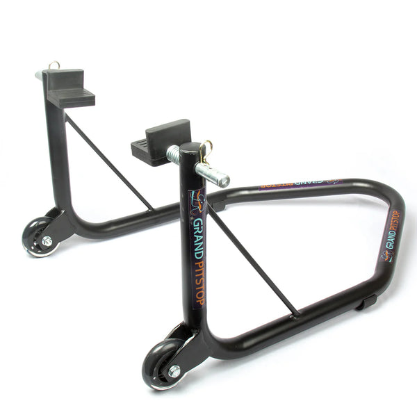 Non-Dismantable Universal Rear Paddock Stand with Skate Wheels