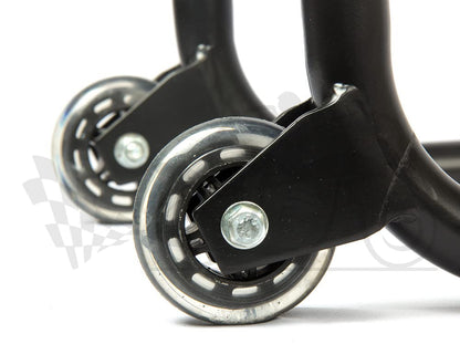 Non-Dismantable Universal Rear Paddock Stand with Skate Wheels