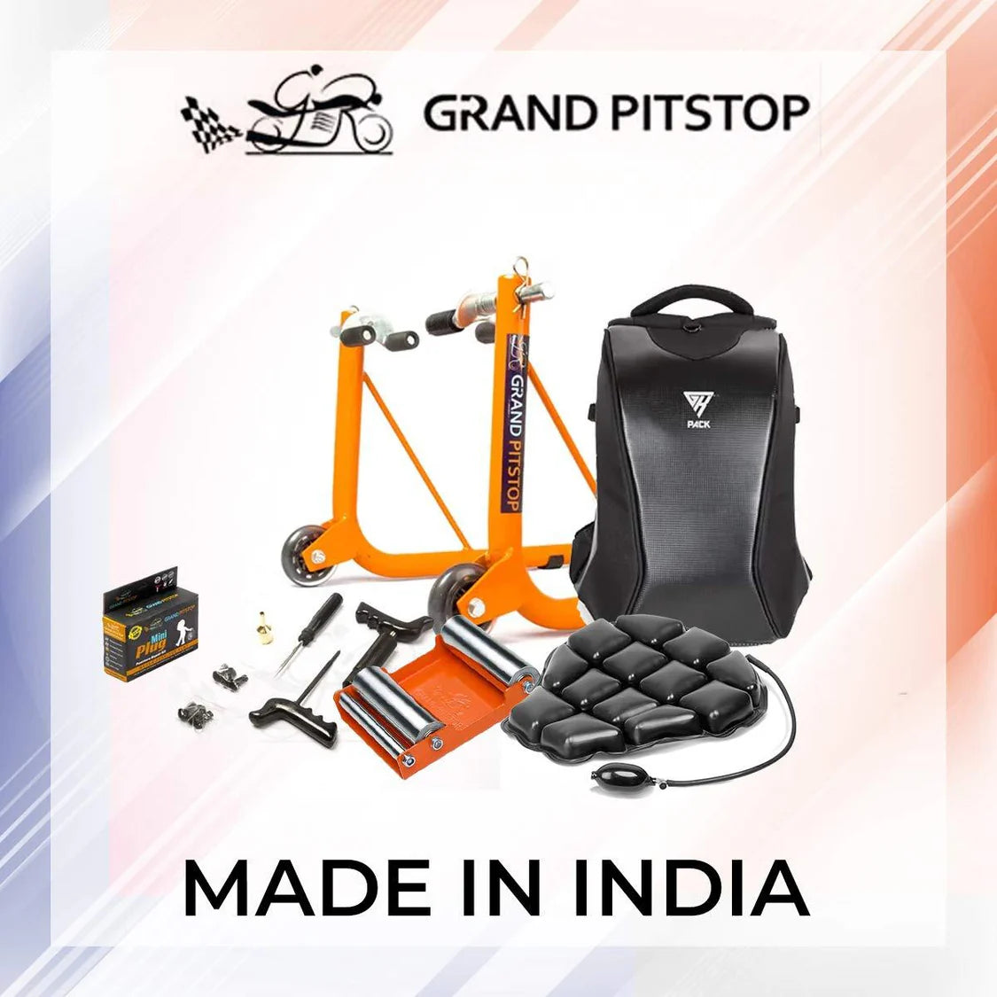 Non-Dismantable Universal Rear Paddock Stand with Skate Wheels