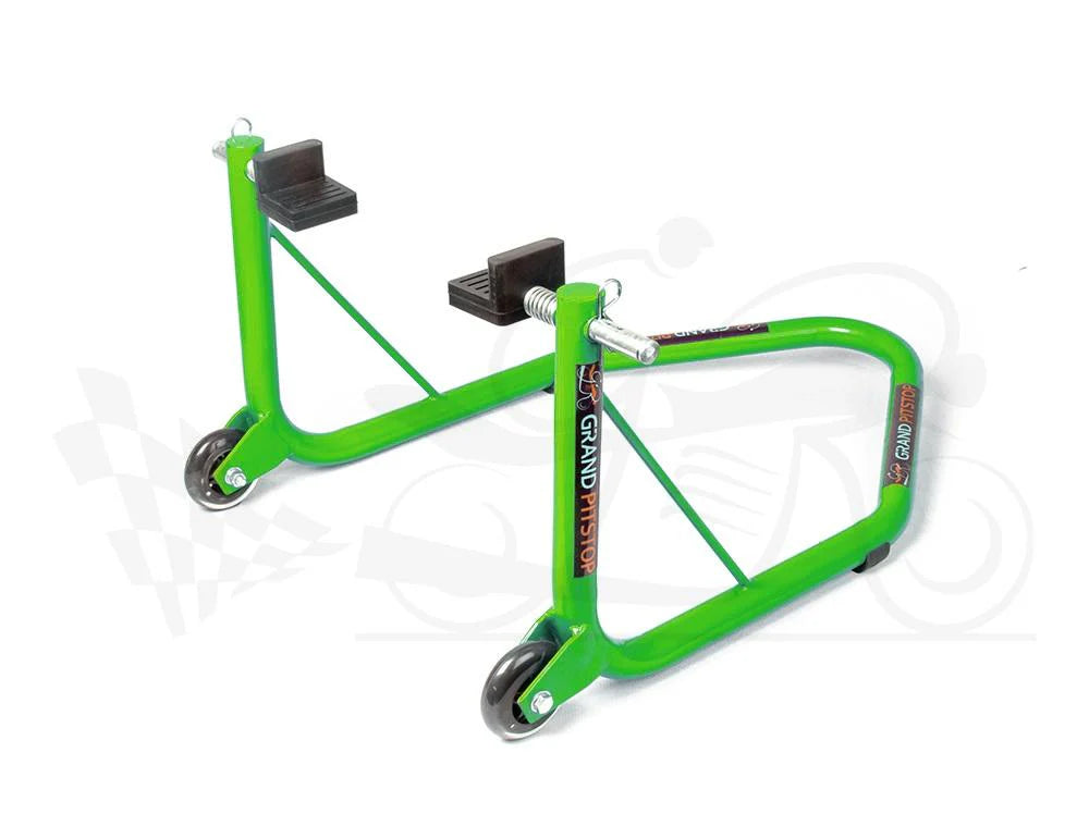Non-Dismantable Universal Rear Paddock Stand with Skate Wheels