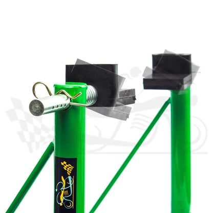 Non-Dismantable Universal Rear Paddock Stand with Skate Wheels