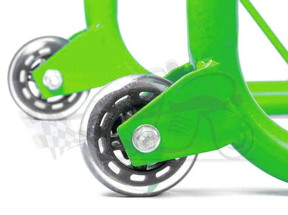 Non-Dismantable Universal Rear Paddock Stand with Skate Wheels