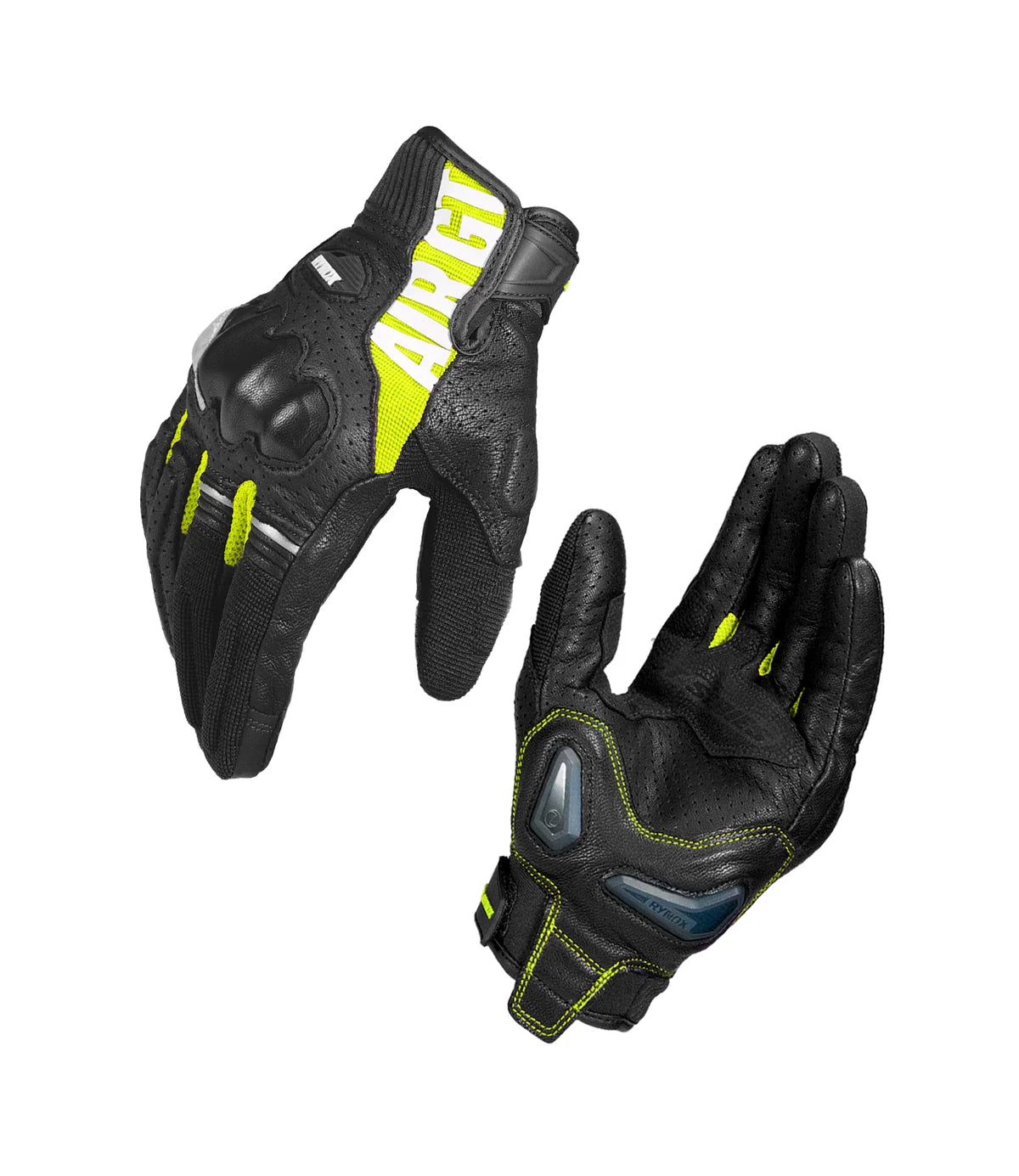 RYNOX AIR GT 2 GLOVES - Black Hi-Viz Green