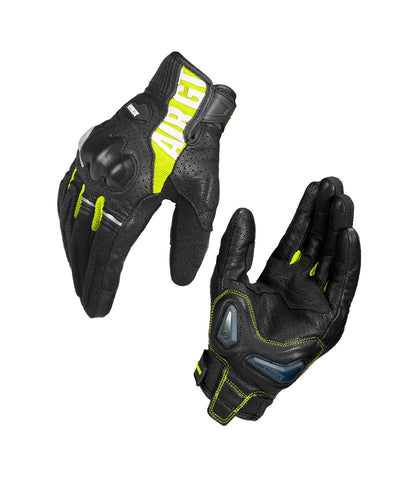 RYNOX AIR GT 2 GLOVES - Black Hi-Viz Green