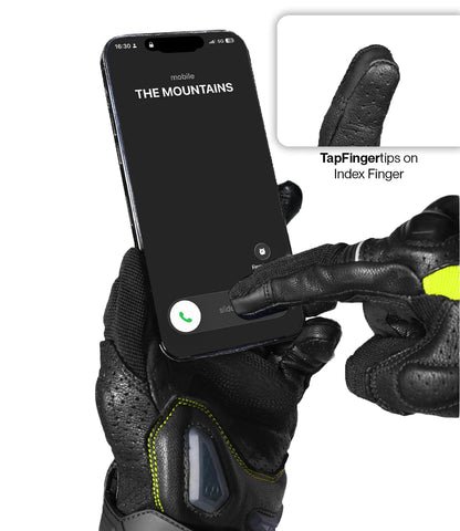 RYNOX AIR GT 2 GLOVES - Black Hi-Viz Green