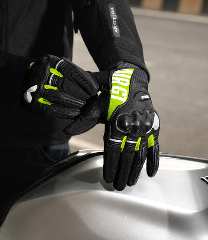 RYNOX AIR GT 2 GLOVES - Black Hi-Viz Green