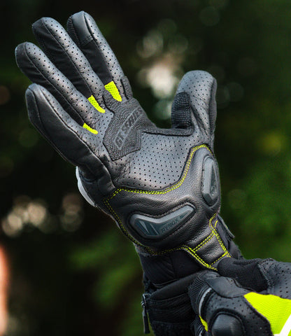 RYNOX AIR GT 2 GLOVES - Black Hi-Viz Green
